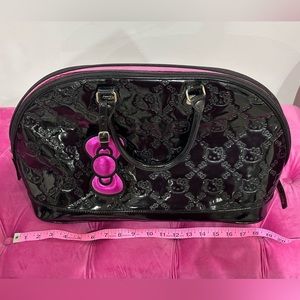 Hello Kitty Black Patent Loungefly Embossed Tote (Large)